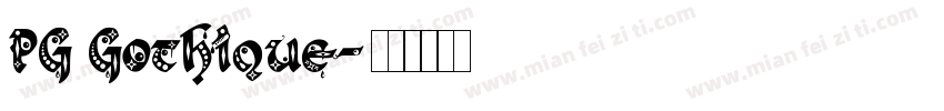 PG Gothique字体转换